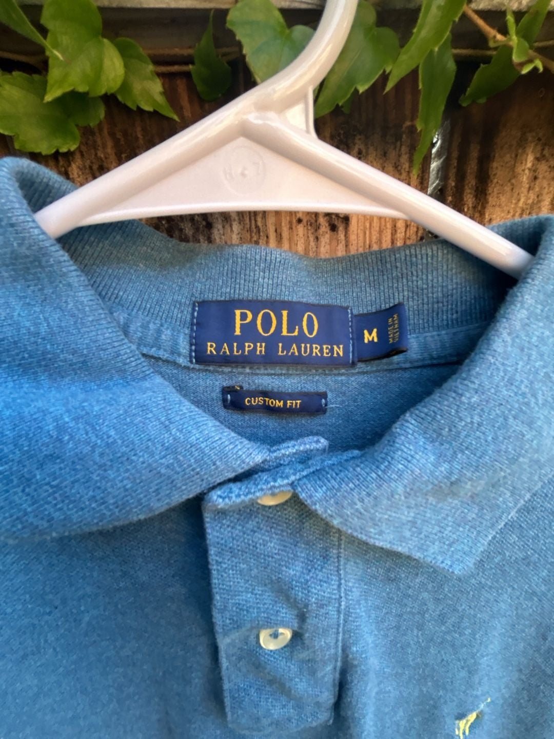 Polo Ralph Lauren Custom Fit Blue Short Sleeve Polo Shirt Men's Medium 3