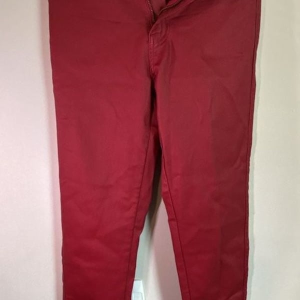 Swank Red Coated Skinny Jeans