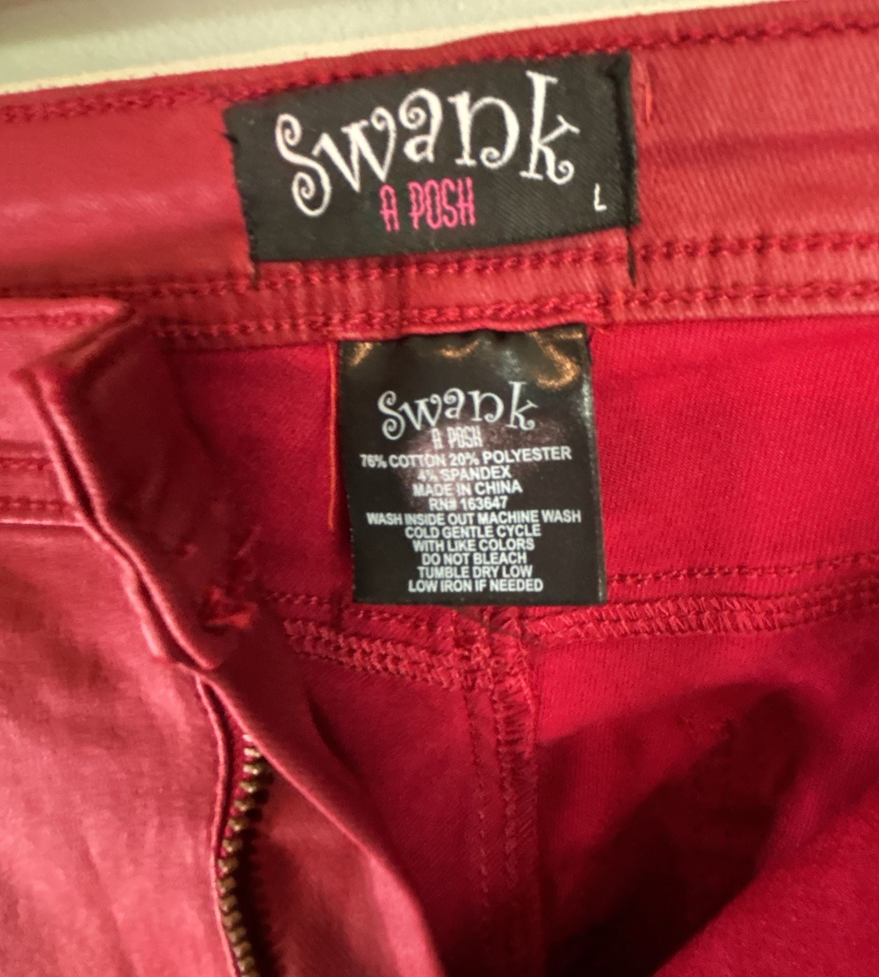 Swank Red Coated Skinny Jeans 3