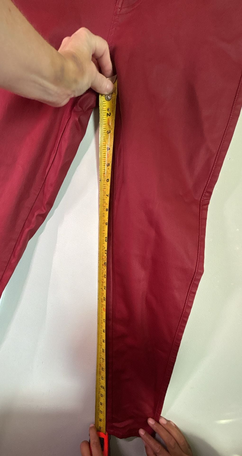 Swank Red Coated Skinny Jeans 5