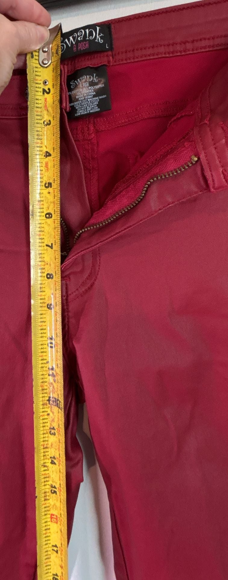 Swank Red Coated Skinny Jeans 7