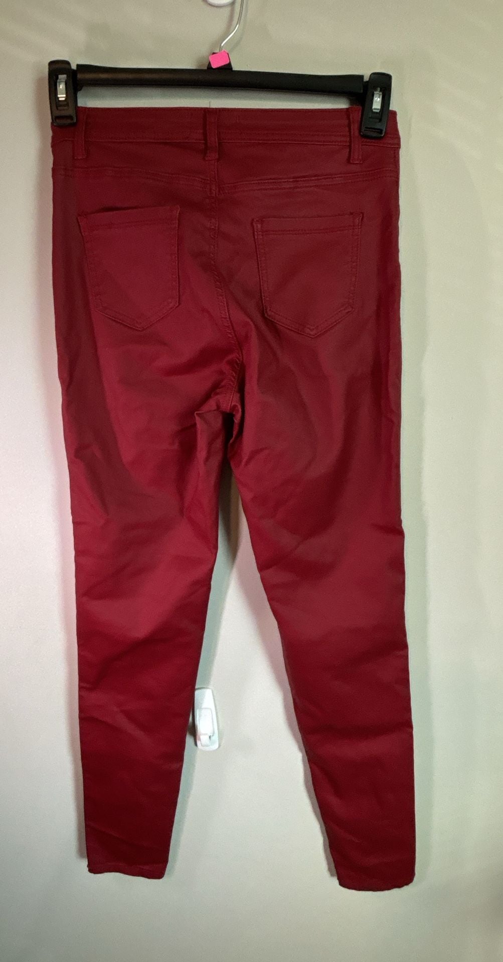 Swank Red Coated Skinny Jeans 8
