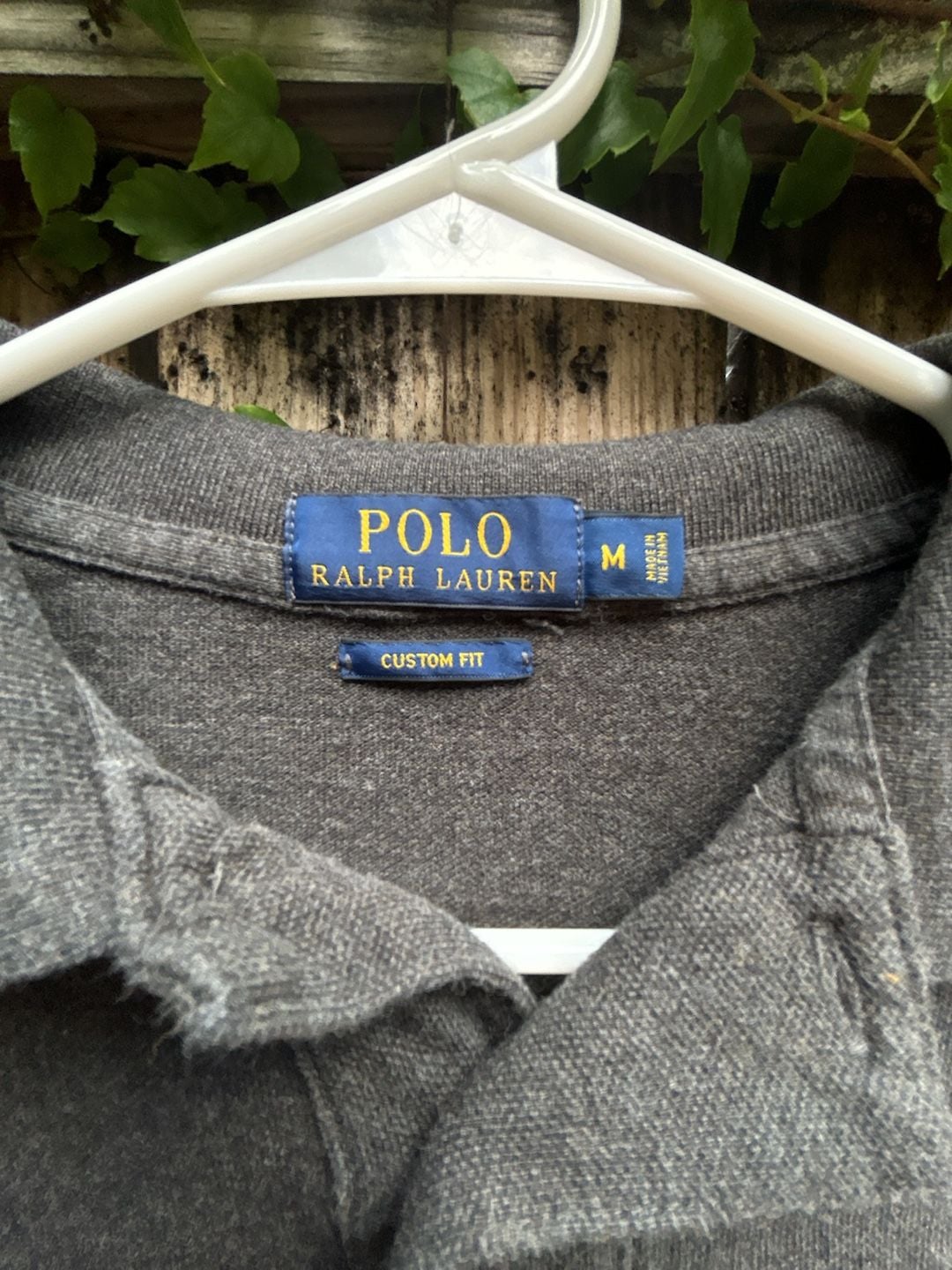 Polo Ralph Lauren Custom Fit Long Sleeve Polo Shirt Gray Medium 3