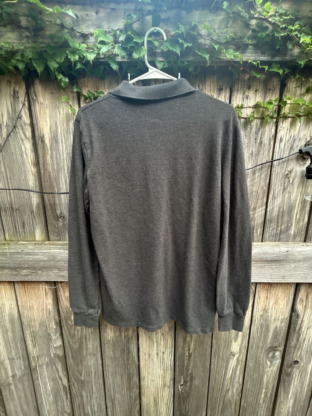Polo Ralph Lauren Custom Fit Long Sleeve Polo Shirt Gray Medium 6