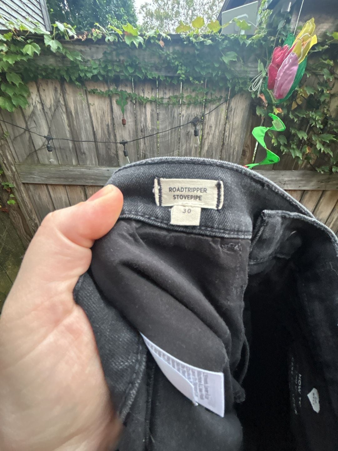 Madewell Roadtripper Stovepipe Black Jeans Size 30 5