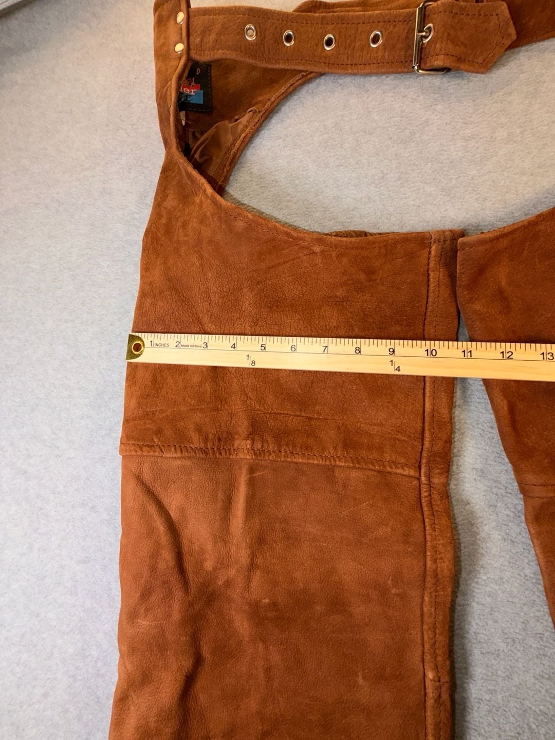 Bikers Leather Stuff Brown Suede Leather Motorcycle Chaps 7
