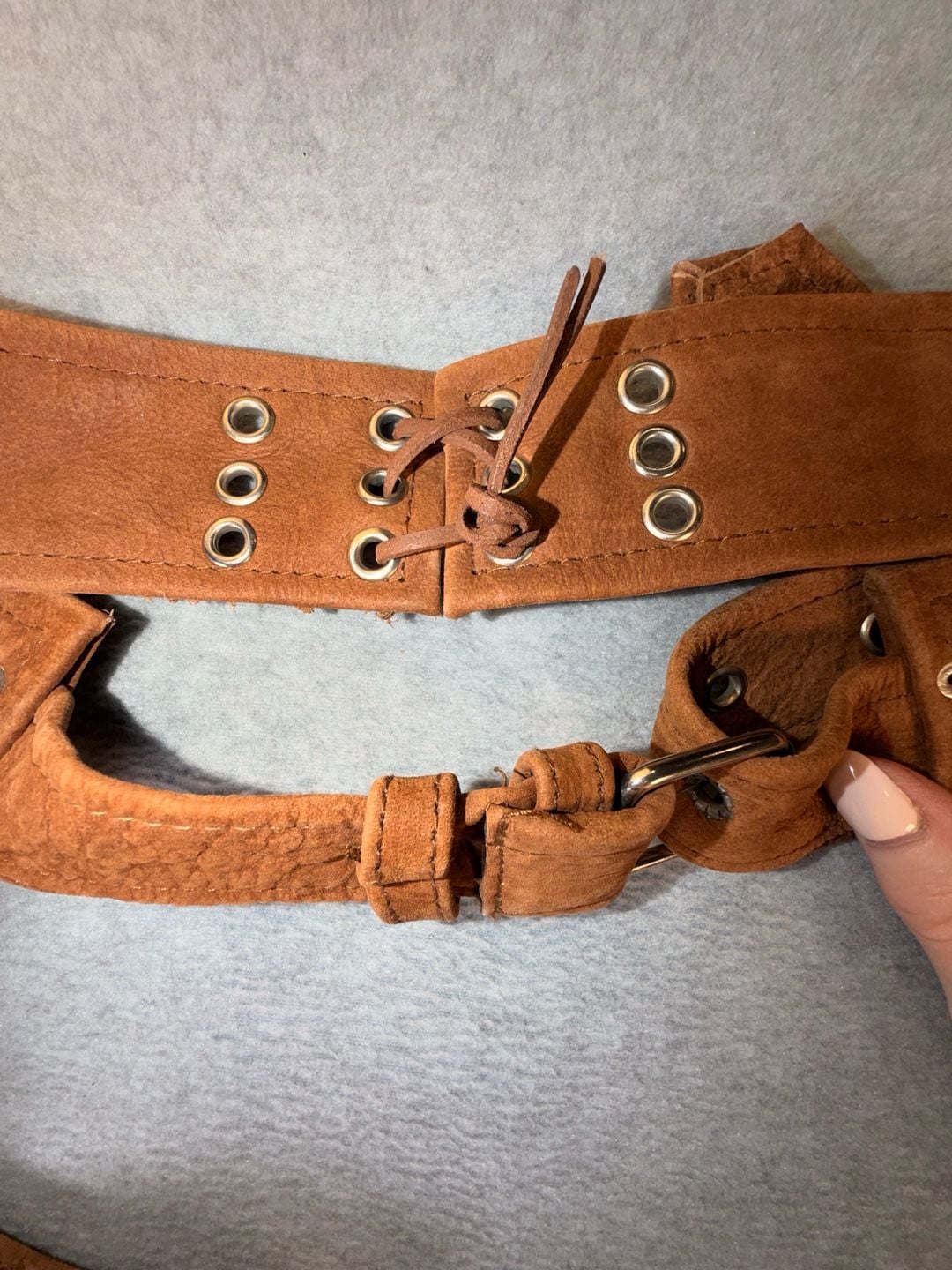 Bikers Leather Stuff Brown Suede Leather Motorcycle Chaps 13