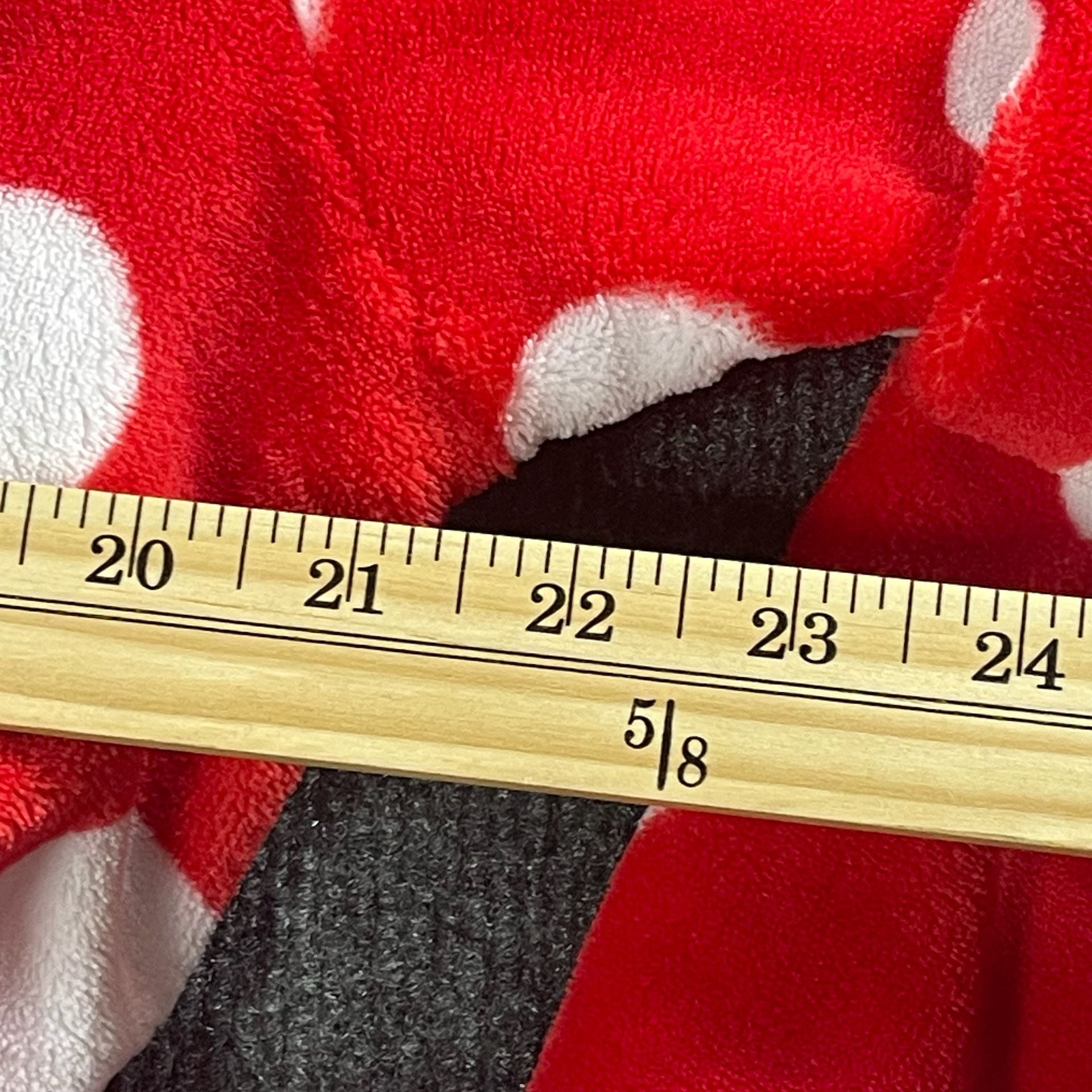 Disney Minnie Mouse Red Polka Dot Fleece Hooded Bathrobe Figaro Pocket Size L 6