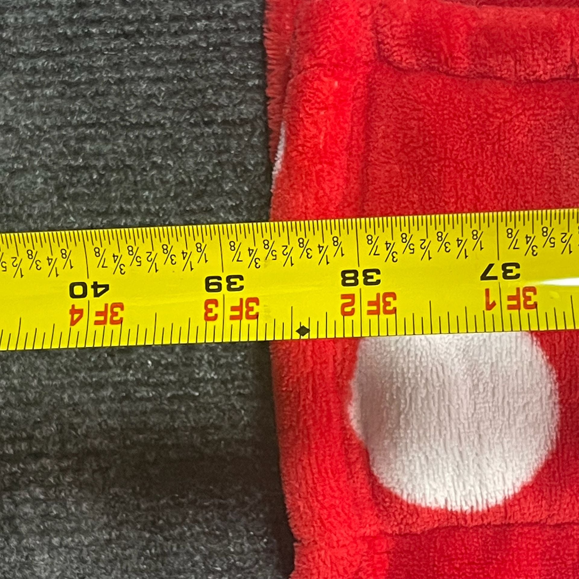 Disney Minnie Mouse Red Polka Dot Fleece Hooded Bathrobe Figaro Pocket Size L 7