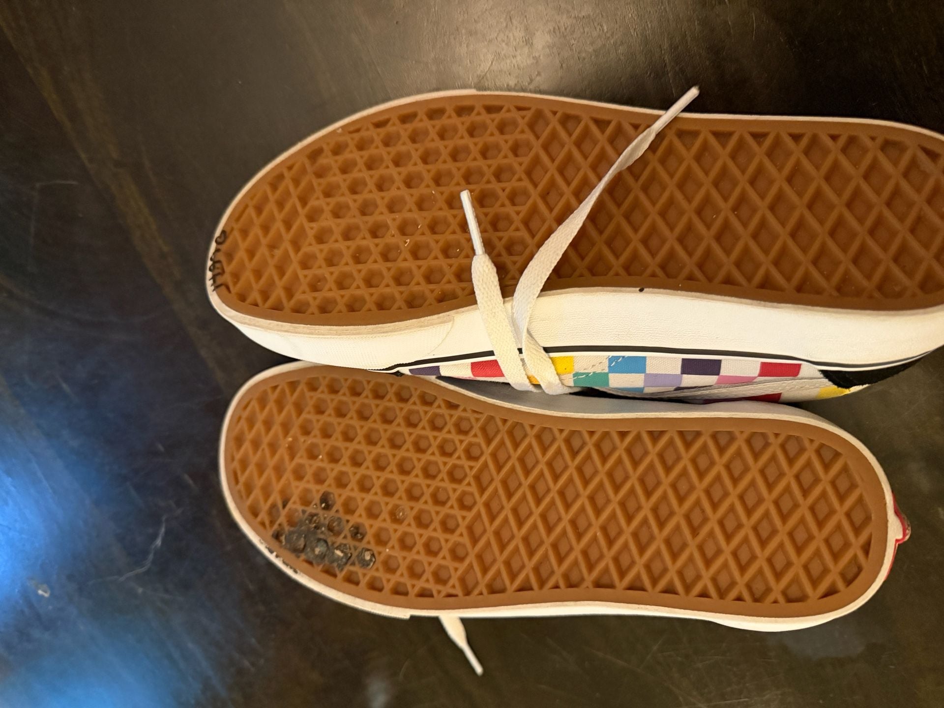 Vans Old Skool Rainbow Checkerboard Skate Shoes Multi-Color 7