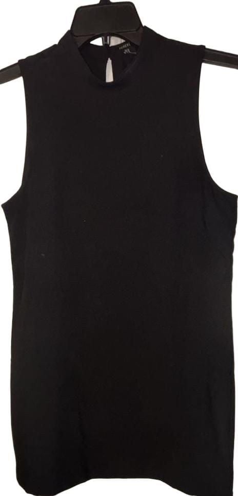 Forever 21 Black Mock Neck Sleeveless Mini Dress Size M 3