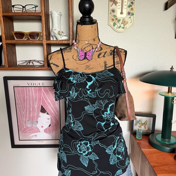 Babydoll fairycore Whimsigoth y2k top 