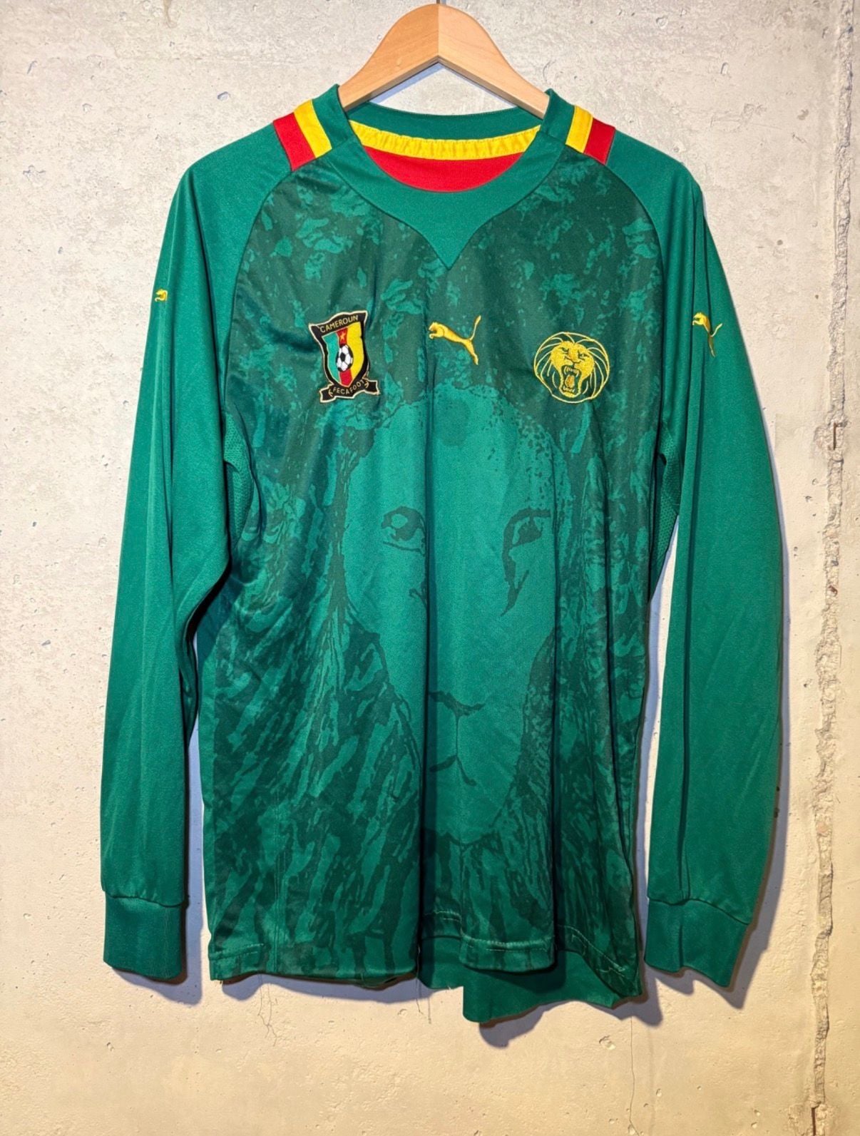 Puma Cameroon 2012-2013 Home Long Sleeve Soccer Jersey 2