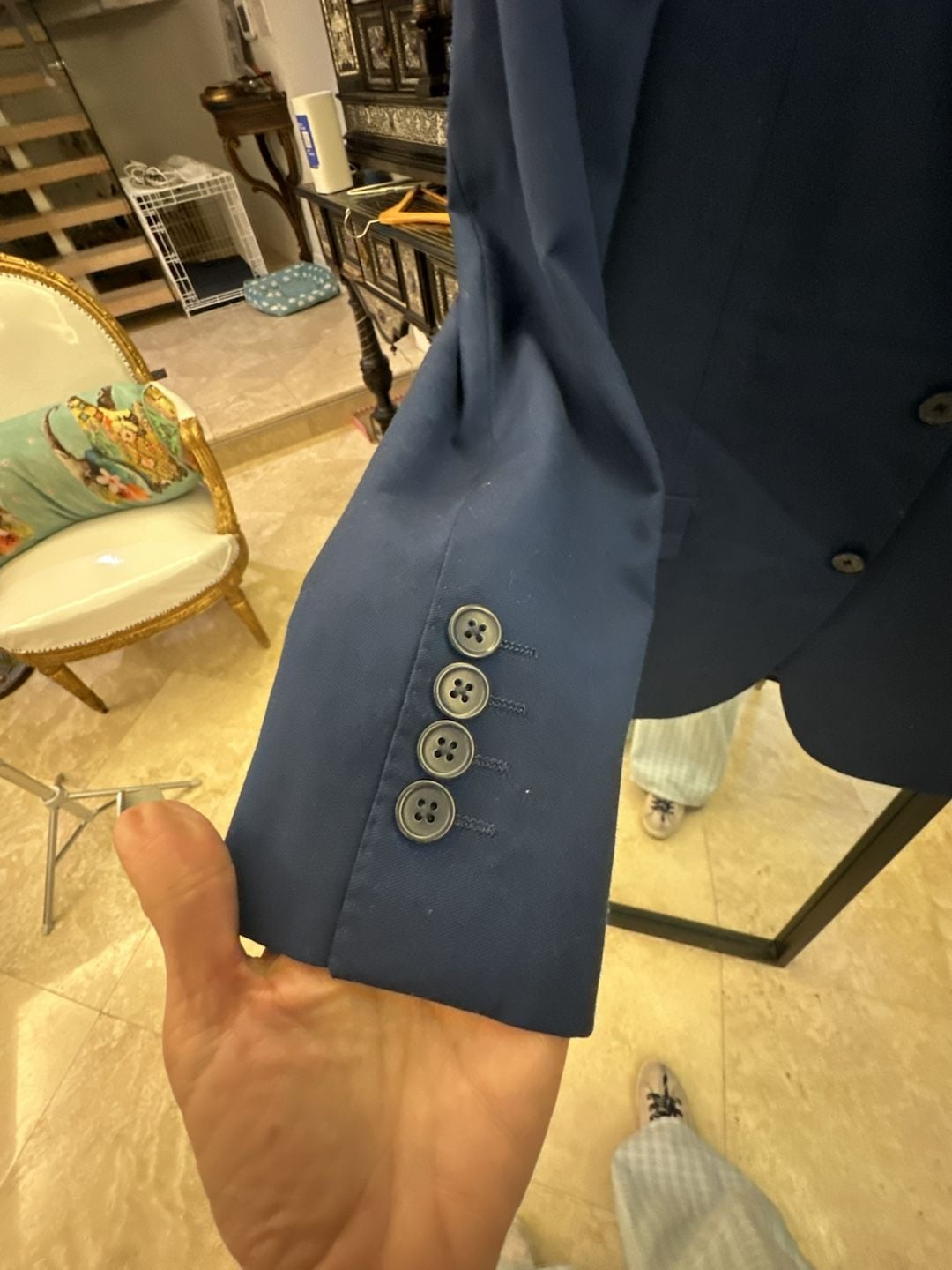 Giulio 36R Italian Blue Wool 2-Piece Suit 7