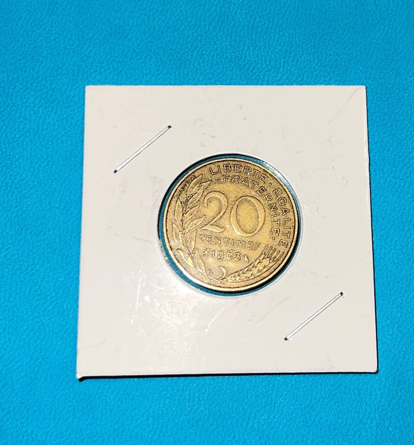 France 20 Centimes Coin 1963 Marianne Aluminium-Bronze 2