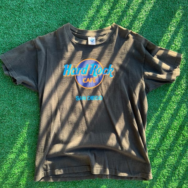 Vintage 1990s Hard Rock Cafe San Diego Faded Black T-Shirt XL