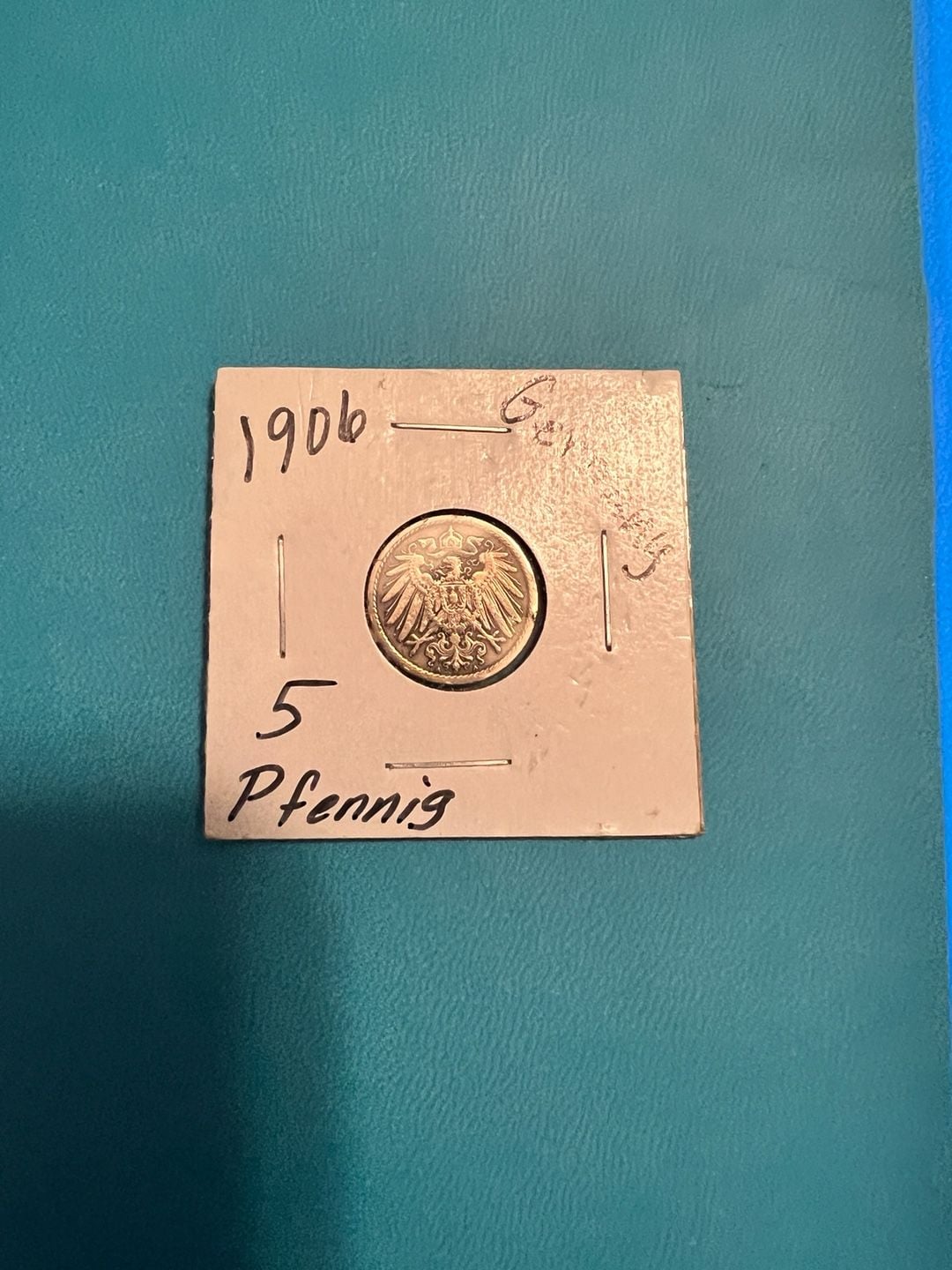 1906 German Empire Deutsches Reich 5 Pfennig Copper-Nickel Coin 1