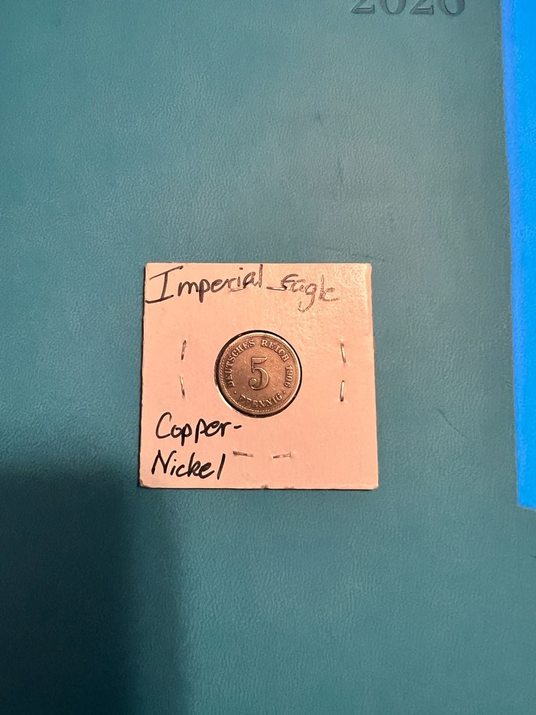 1906 German Empire Deutsches Reich 5 Pfennig Copper-Nickel Coin 2