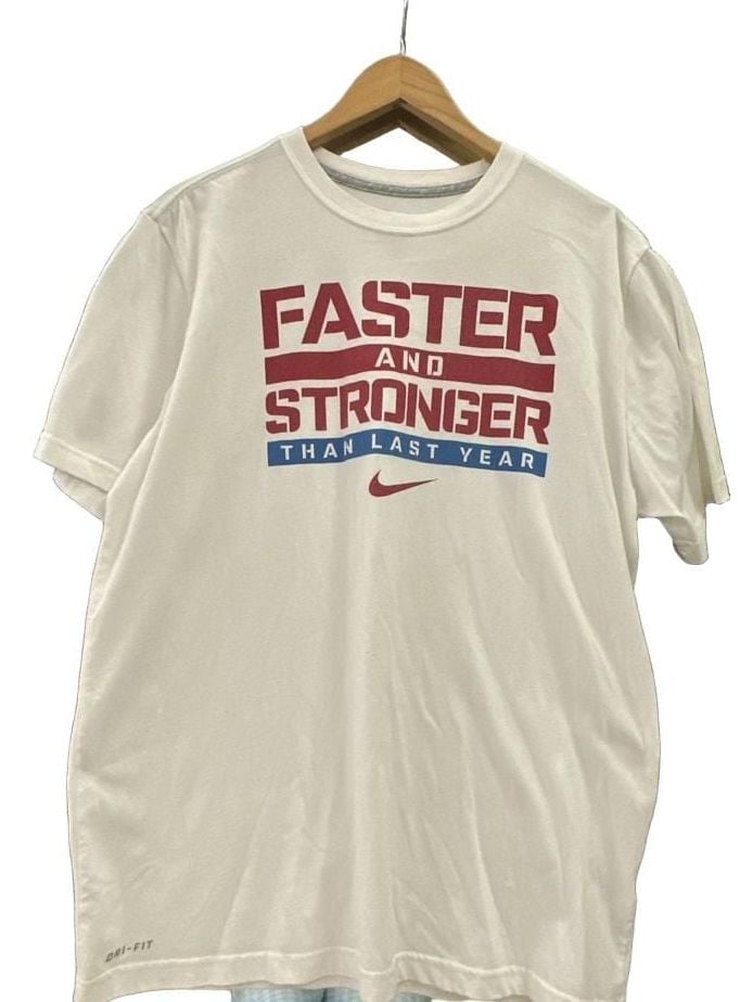 Nike Dri-Fit Faster and Stronger Than Last Year Graphic T-Shirt Size L 2