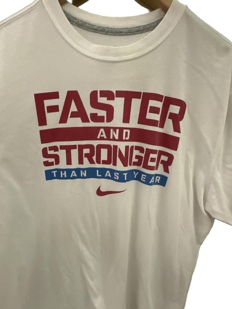 Nike Dri-Fit Faster and Stronger Than Last Year Graphic T-Shirt Size L 5
