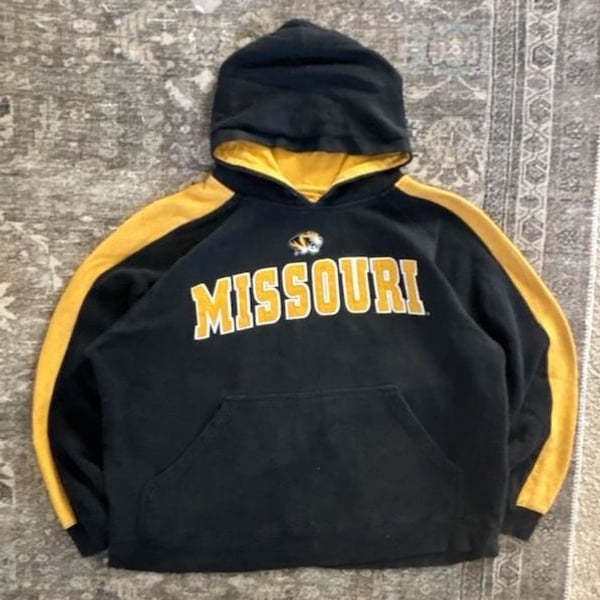 Team Edition Apparel Missouri Tigers Black Yellow Hoodie Sweatshirt XL