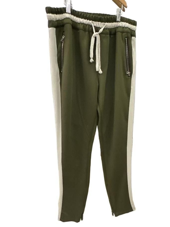 Crysp Denim Olive Green Side Stripe Track Pants Size L 6