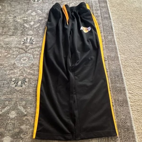 NBA Los Angeles Lakers Black and Yellow Sweatpants Size Small