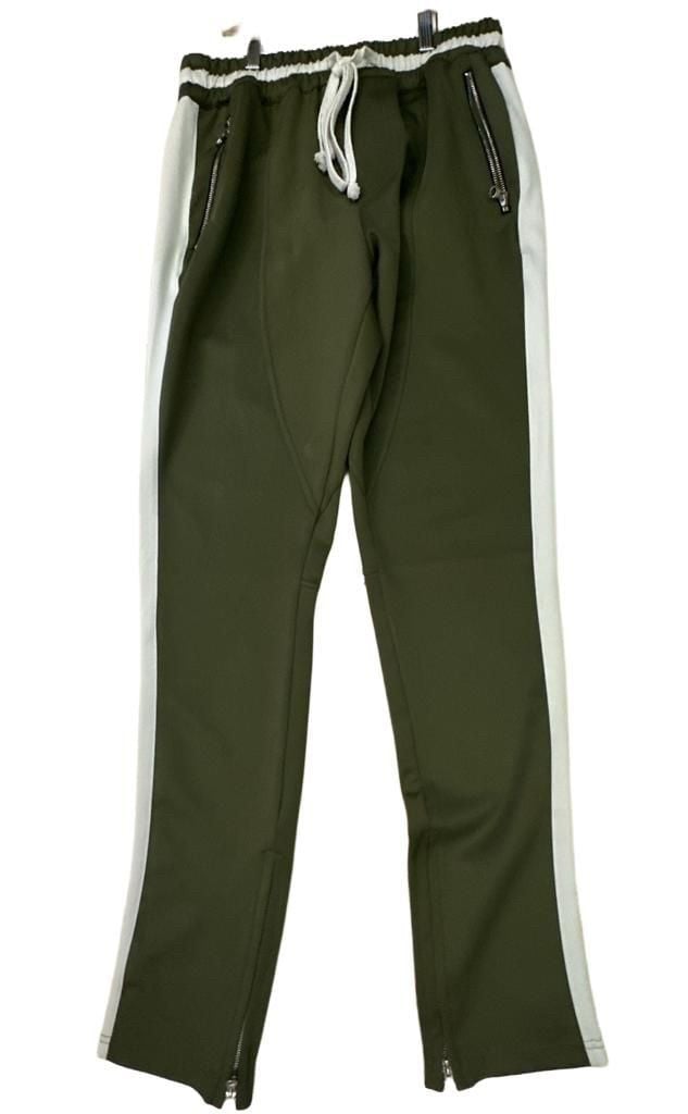 Crysp Denim Olive Green Side Stripe Track Pants Size L 9