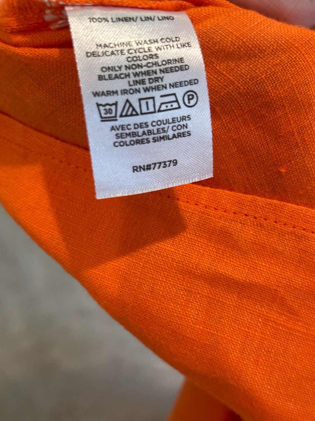 Ann Taylor 100% Linen Orange Sleeveless Wrap Tie Blouse 7