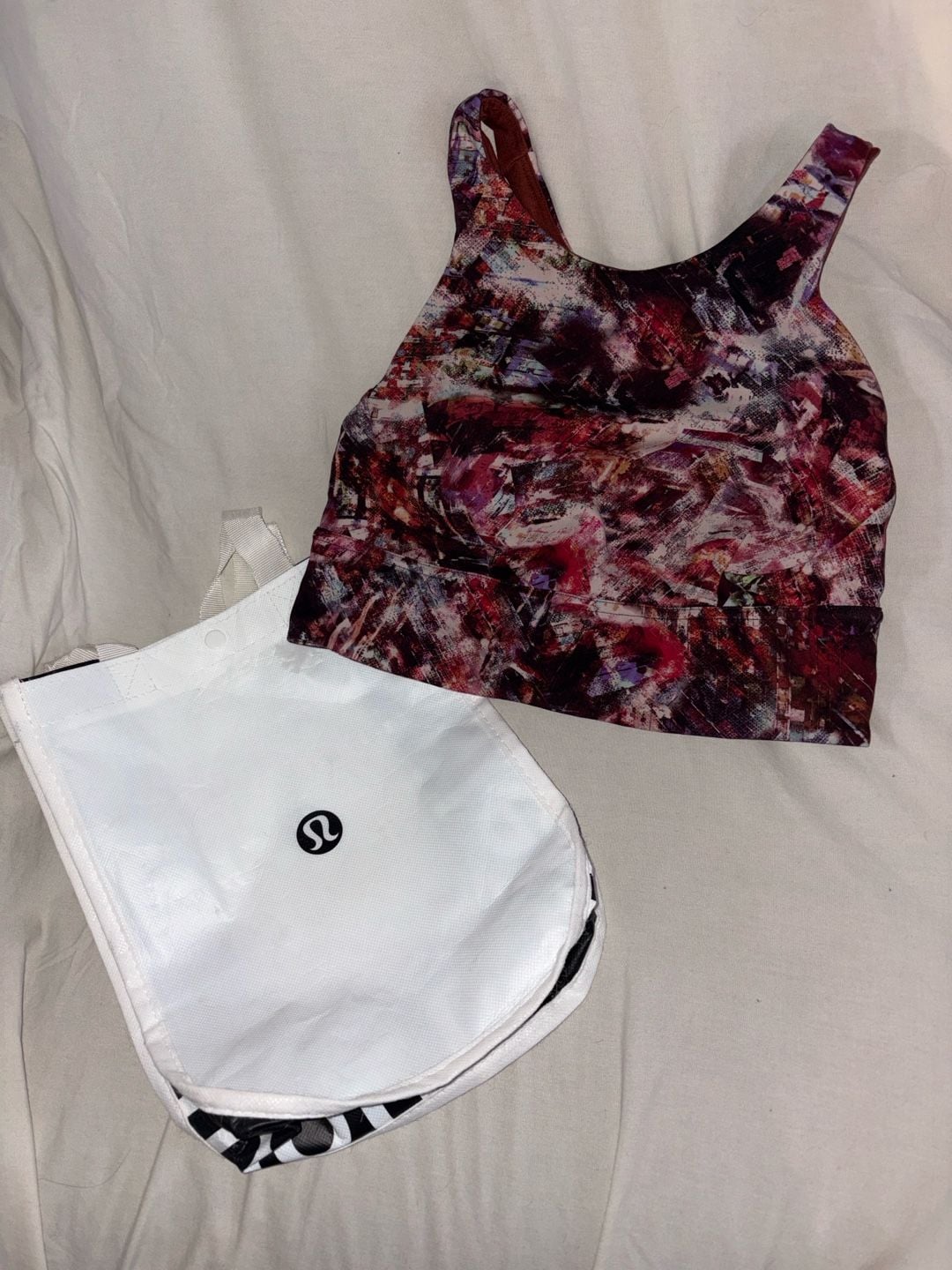 Lululemon Wunder Train Long-Line Bra Medium Support Urbantricity Multi Size 8 2