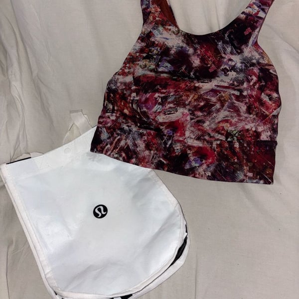 Lululemon Wunder Train Long-Line Bra Medium Support  Urbantricity Multi Size 8