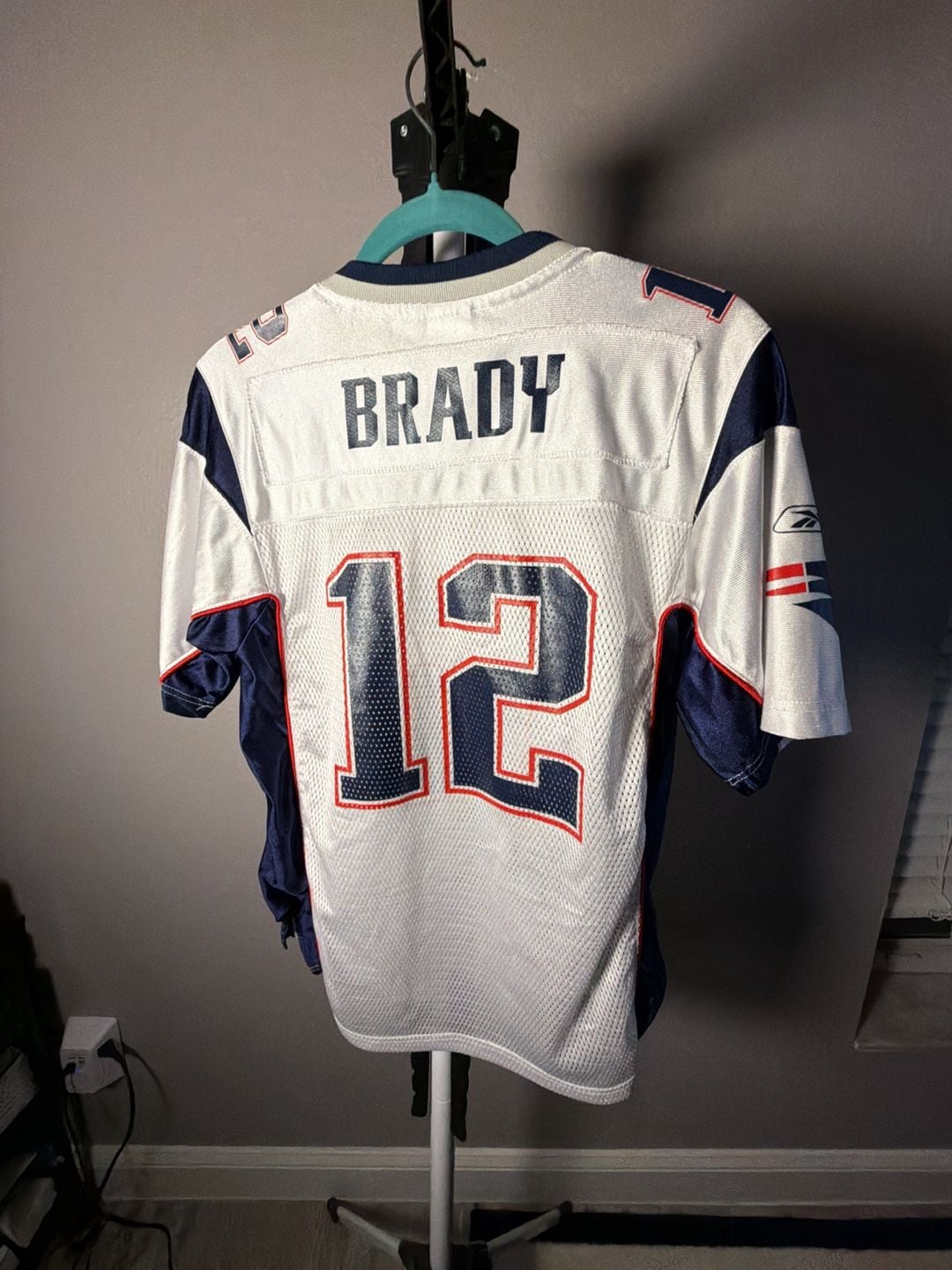 Reebok Tom Brady #12 New England Patriots White Away NFL Jersey Youth Size Large (14-16) 11
