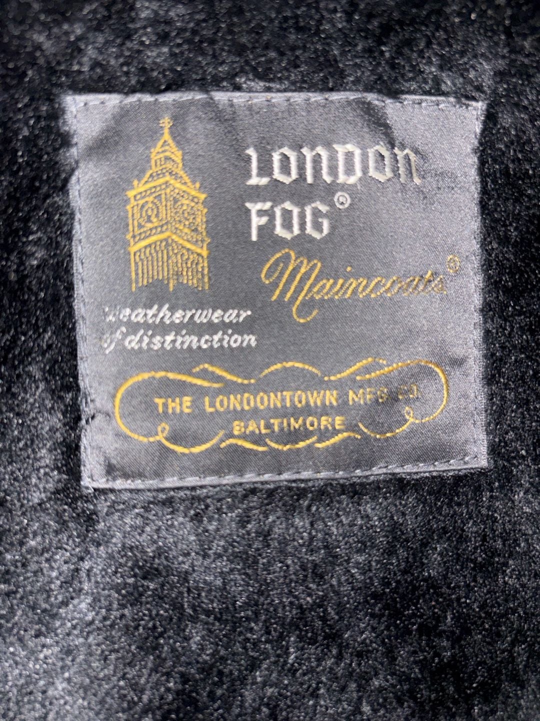 London Fog Vintage Men's Navy Blue Claeth Cloth Trench Coat Size 40 Short 3