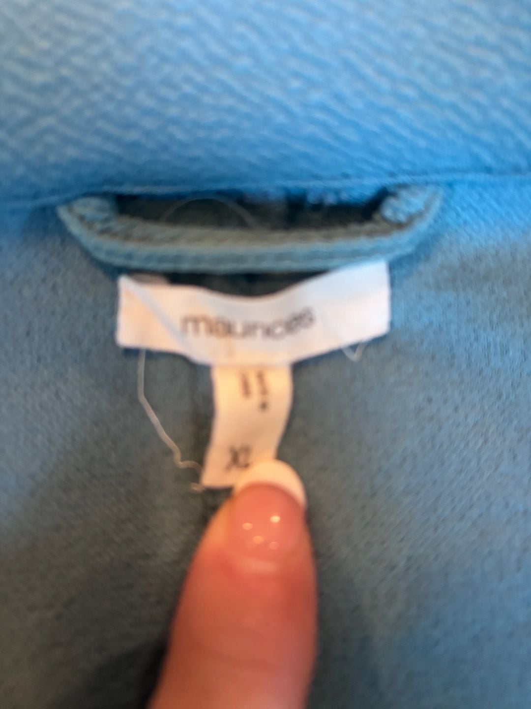 Maurices Teal Blue Open Front Blazer Jacket XL 2