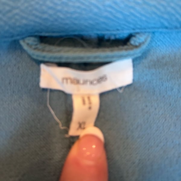 Maurices Teal Blue Open Front Blazer Jacket XL