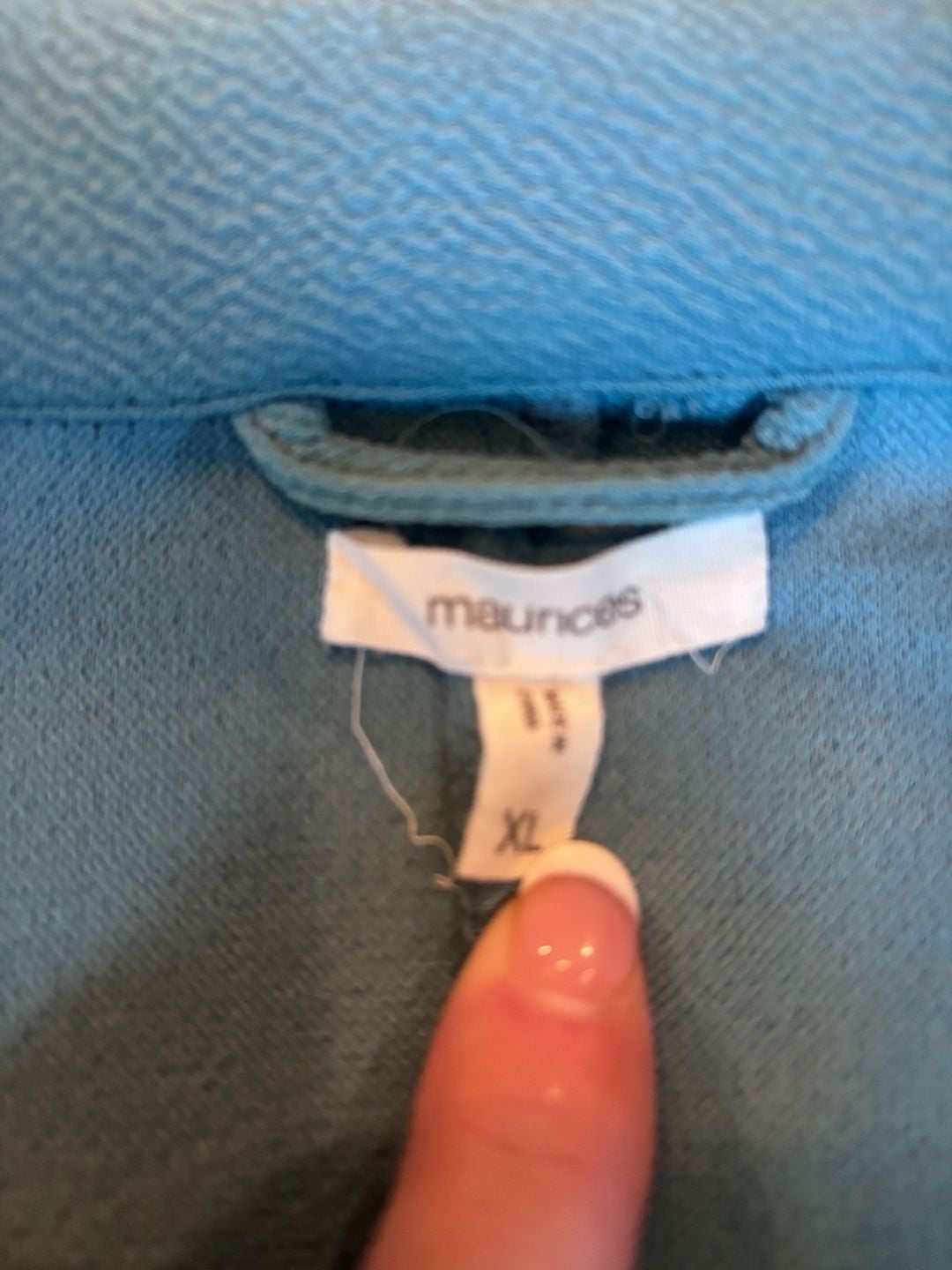 Maurices Teal Blue Open Front Blazer Jacket XL 3