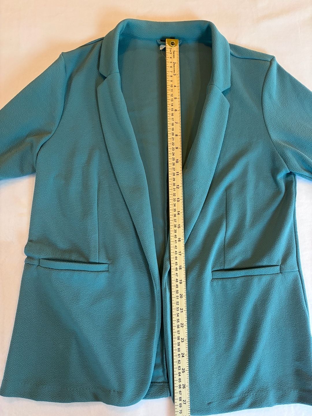 Maurices Teal Blue Open Front Blazer Jacket XL 5