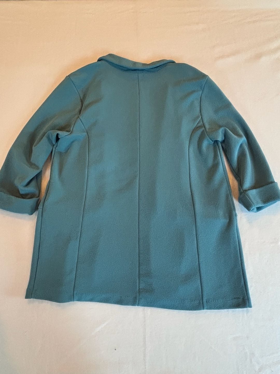 Maurices Teal Blue Open Front Blazer Jacket XL 6