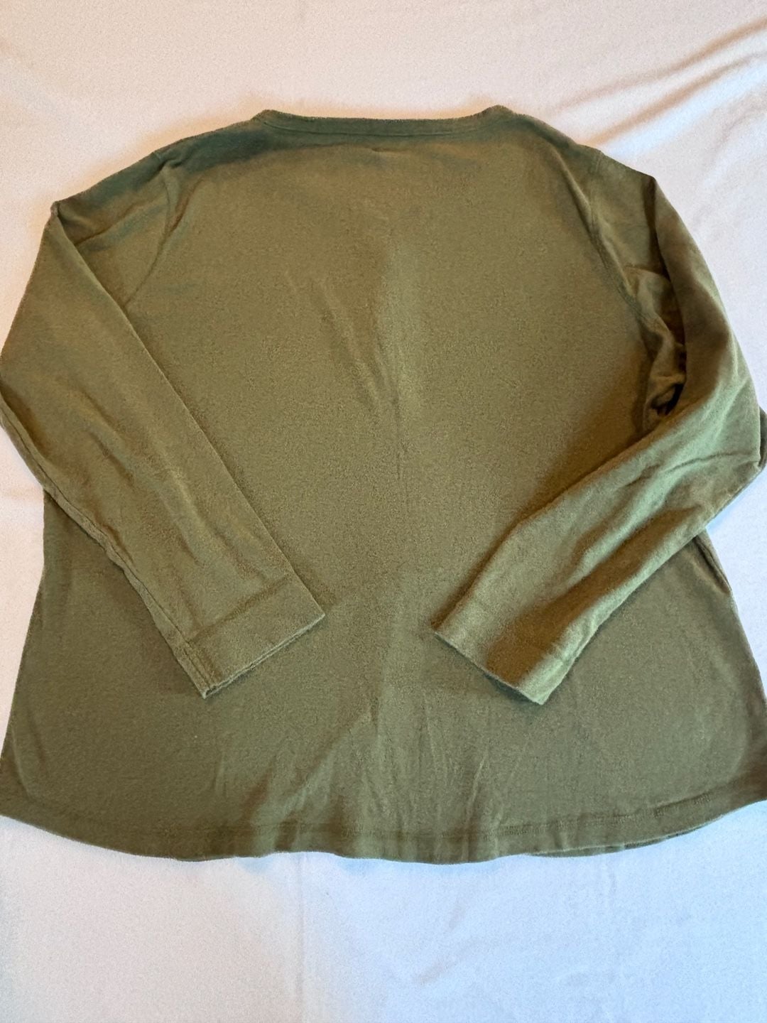 Duluth Trading Co. Long Sleeve Henley Top Olive Green 2XL 6
