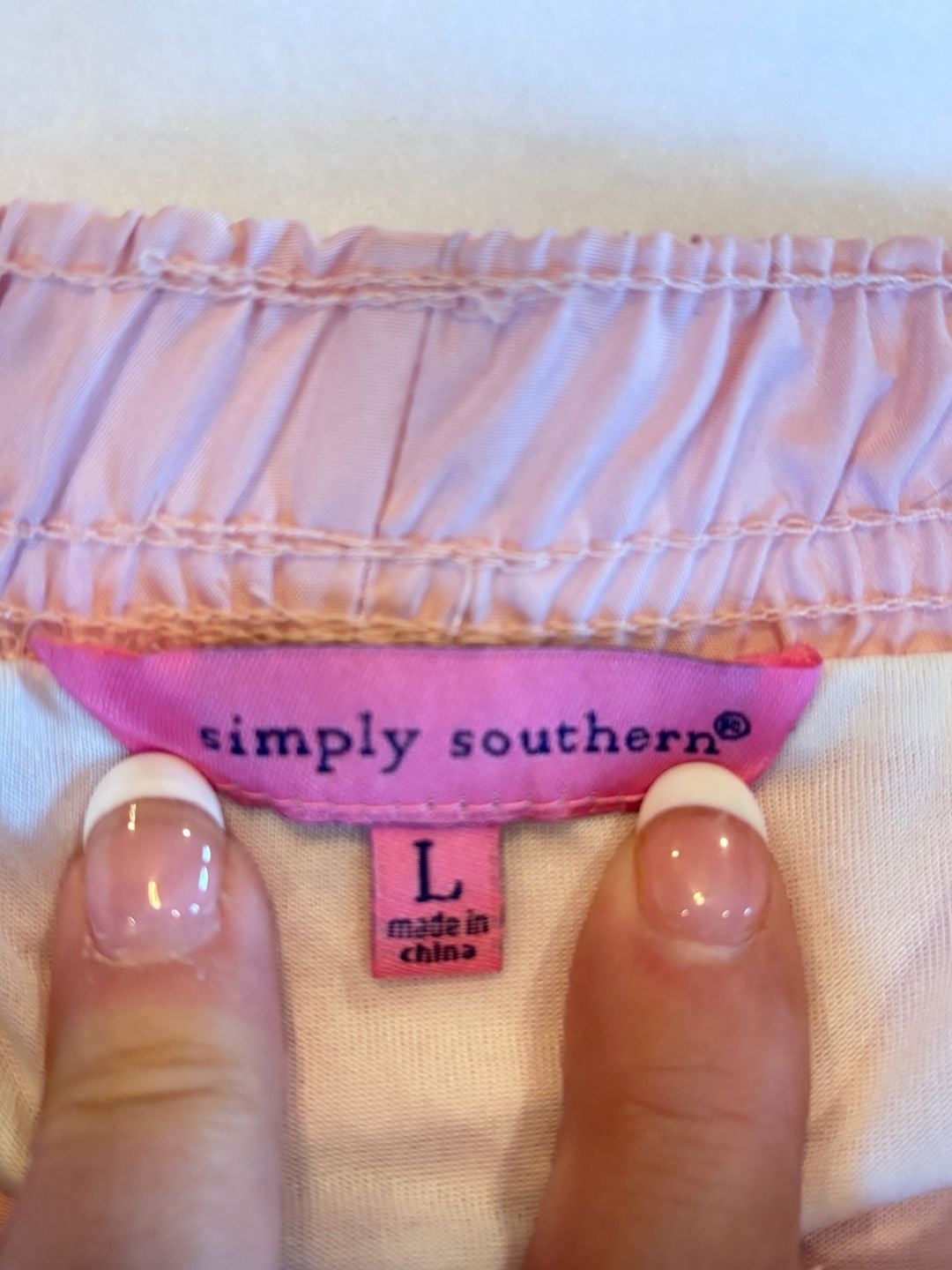Simply Southern Pink and Mint Green Ruffle Athletic Running Shorts Size L 5