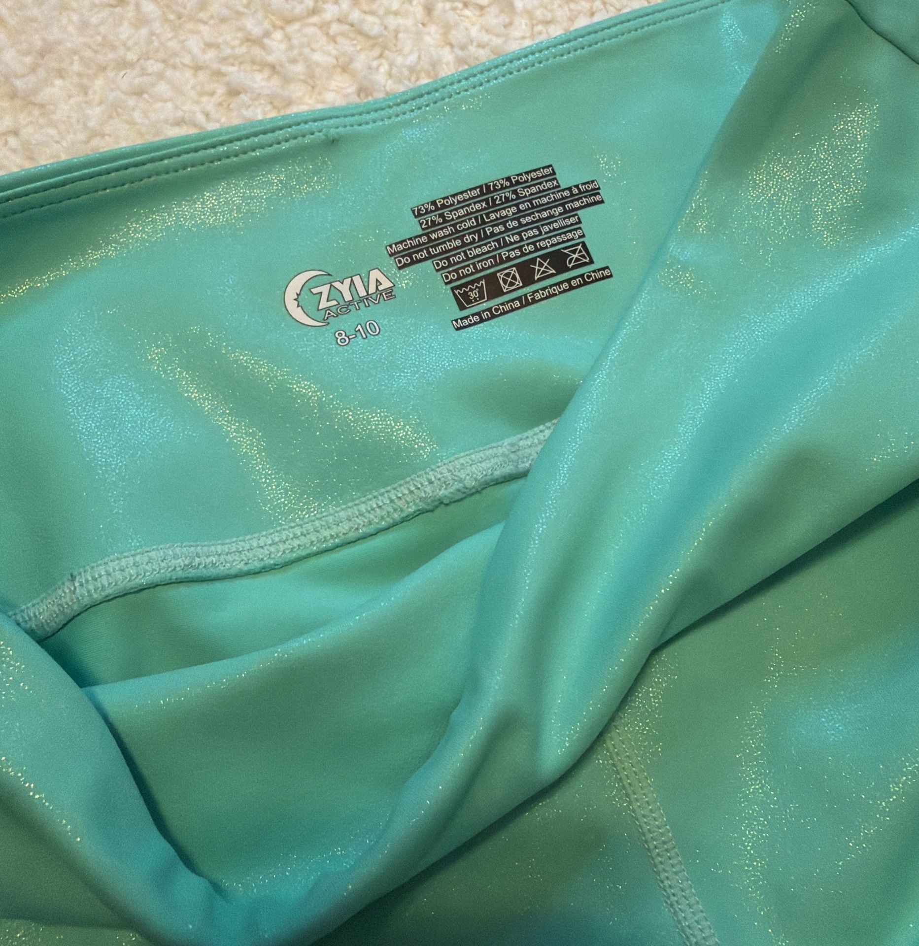 Zyia Active Metallic Seafoam Leggings 4