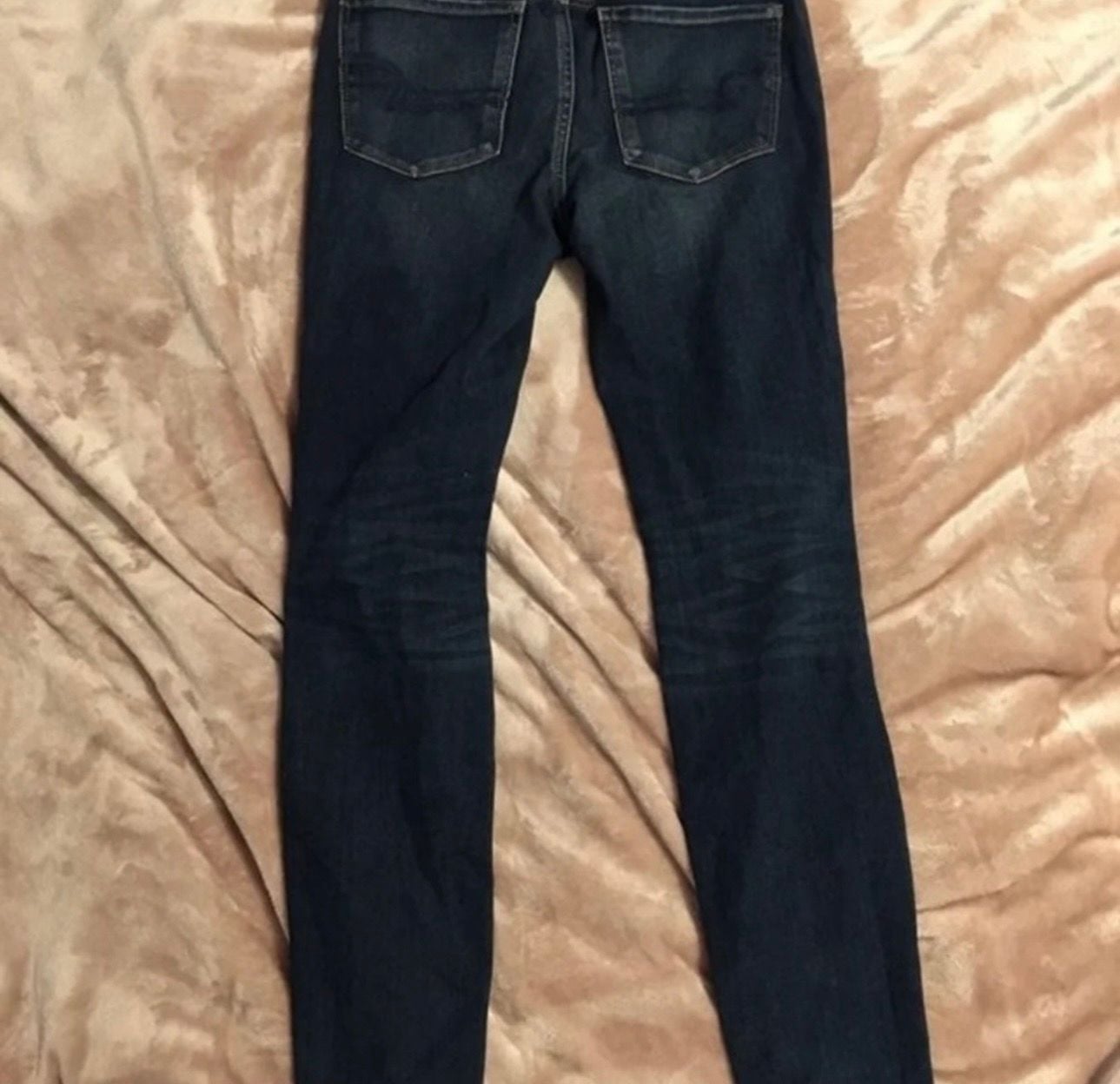 American Eagle 360 Ne(x)t Level Stretch Distressed Dark Wash Skinny Jeans 10