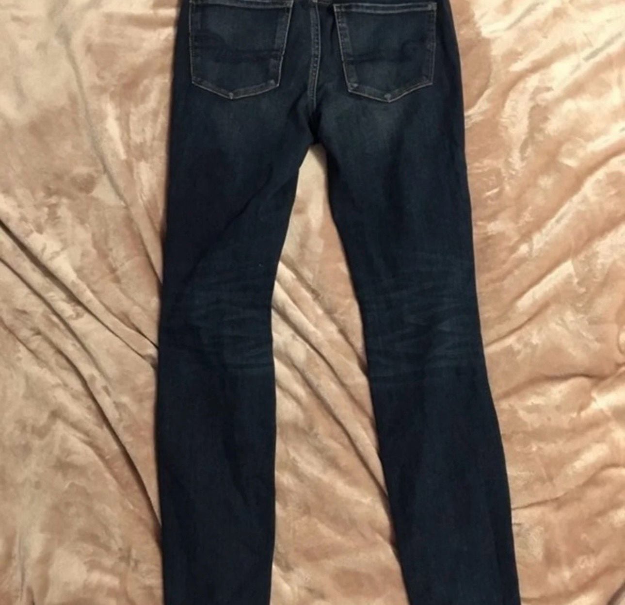 American Eagle 360 Ne(x)t Level Stretch Distressed Dark Wash Skinny Jeans 4