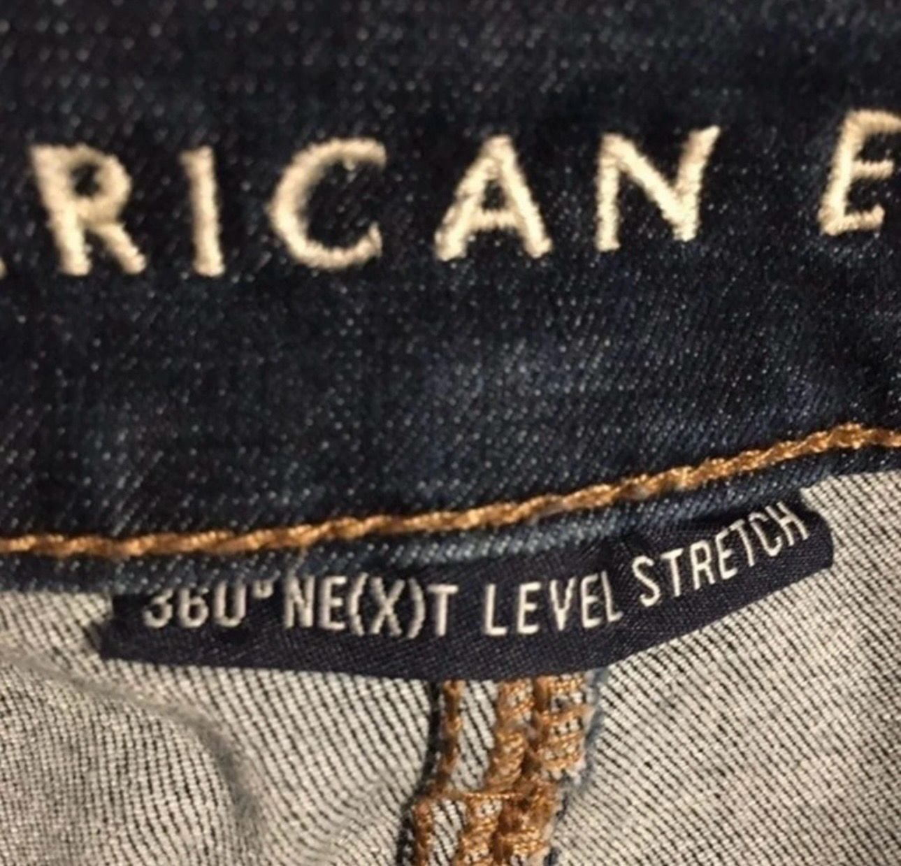American Eagle 360 Ne(x)t Level Stretch Distressed Dark Wash Skinny Jeans 7