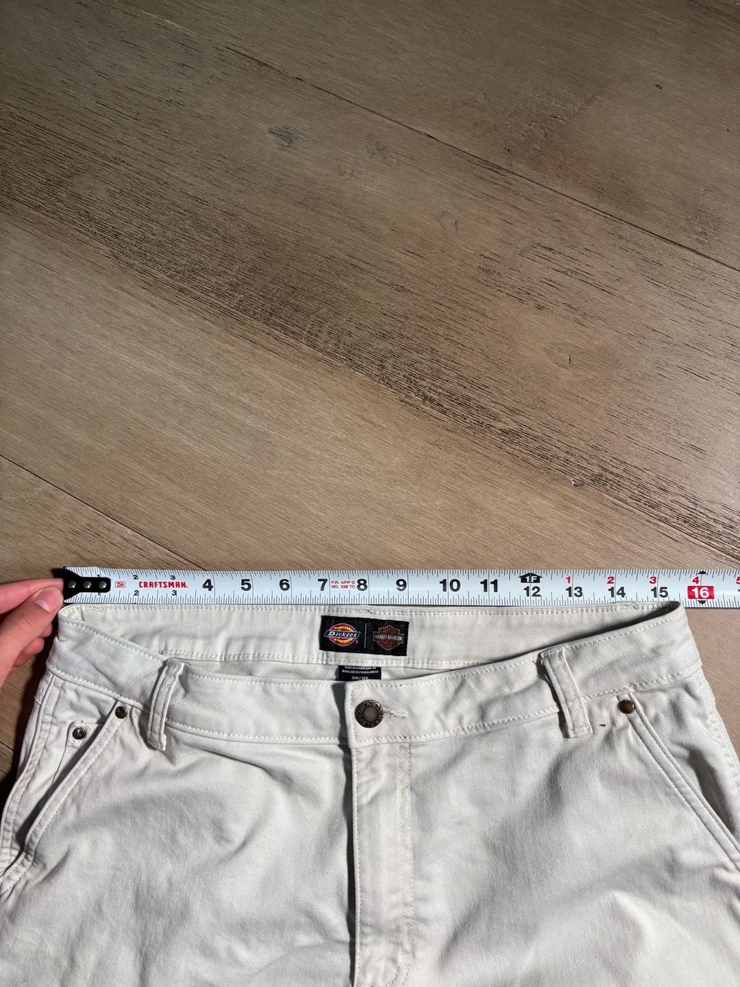 Dickies Harley-Davidson White Carpenter Pants Size 30R 7