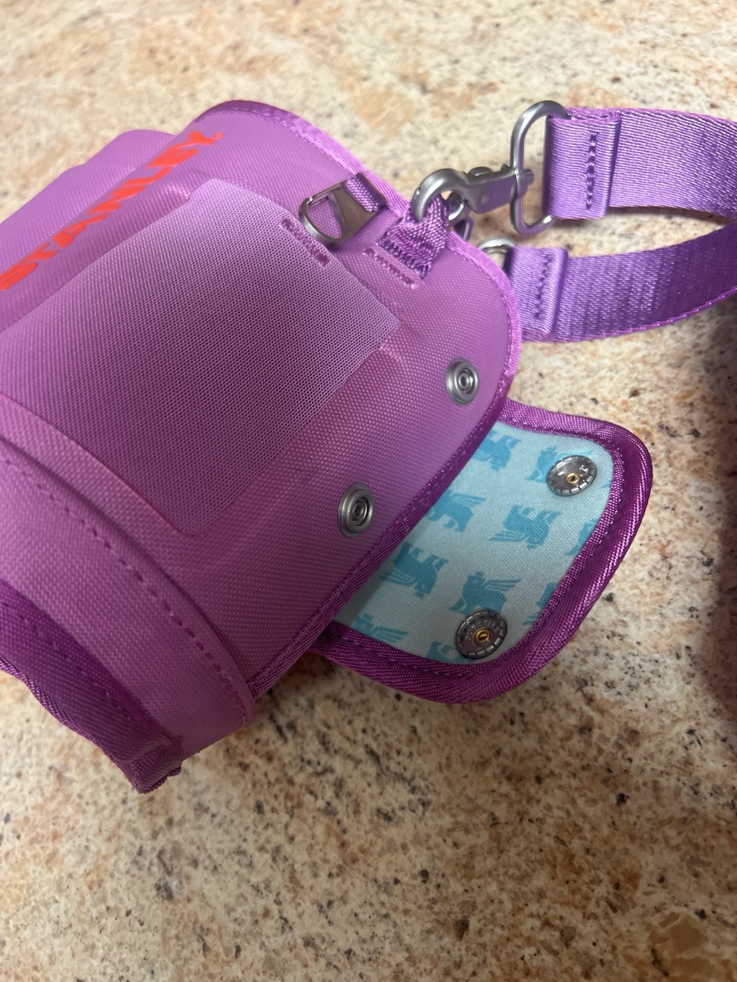 Stanley All Day Quencher Carry All for 30 oz Tumbler Handle Crossbody Bag Lilac 6