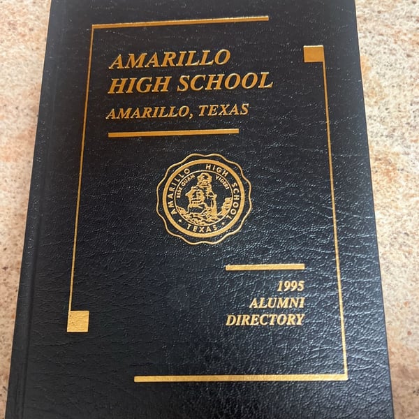 Amarillo High School Alumni Directory 1995 Hardcover Book