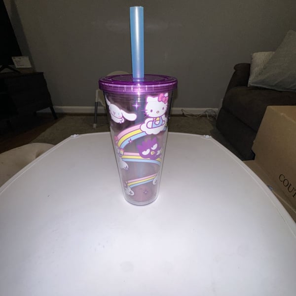 Silver Buffalo Hello Kitty and Friends Plastic Boba Tumbler
