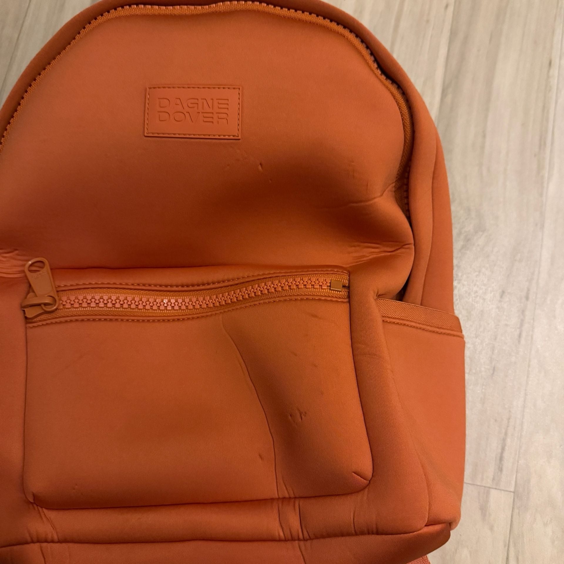 Dagne Dover Dakota Backpack Goji Orange Neoprene Laptop Bag 3