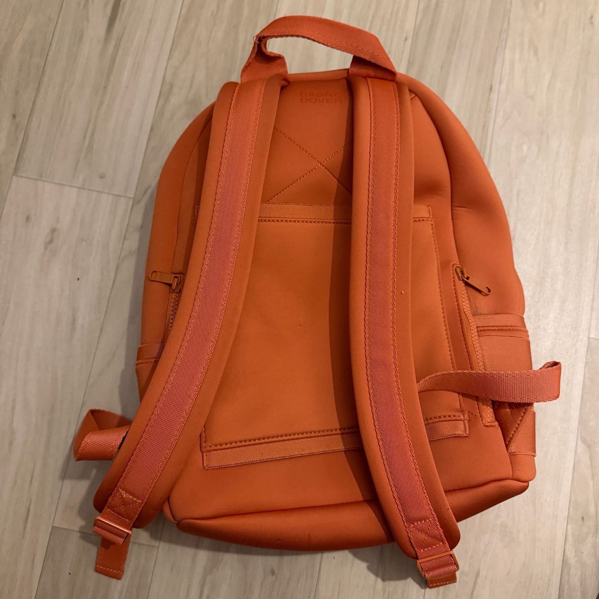 Dagne Dover Dakota Backpack Goji Orange Neoprene Laptop Bag 4